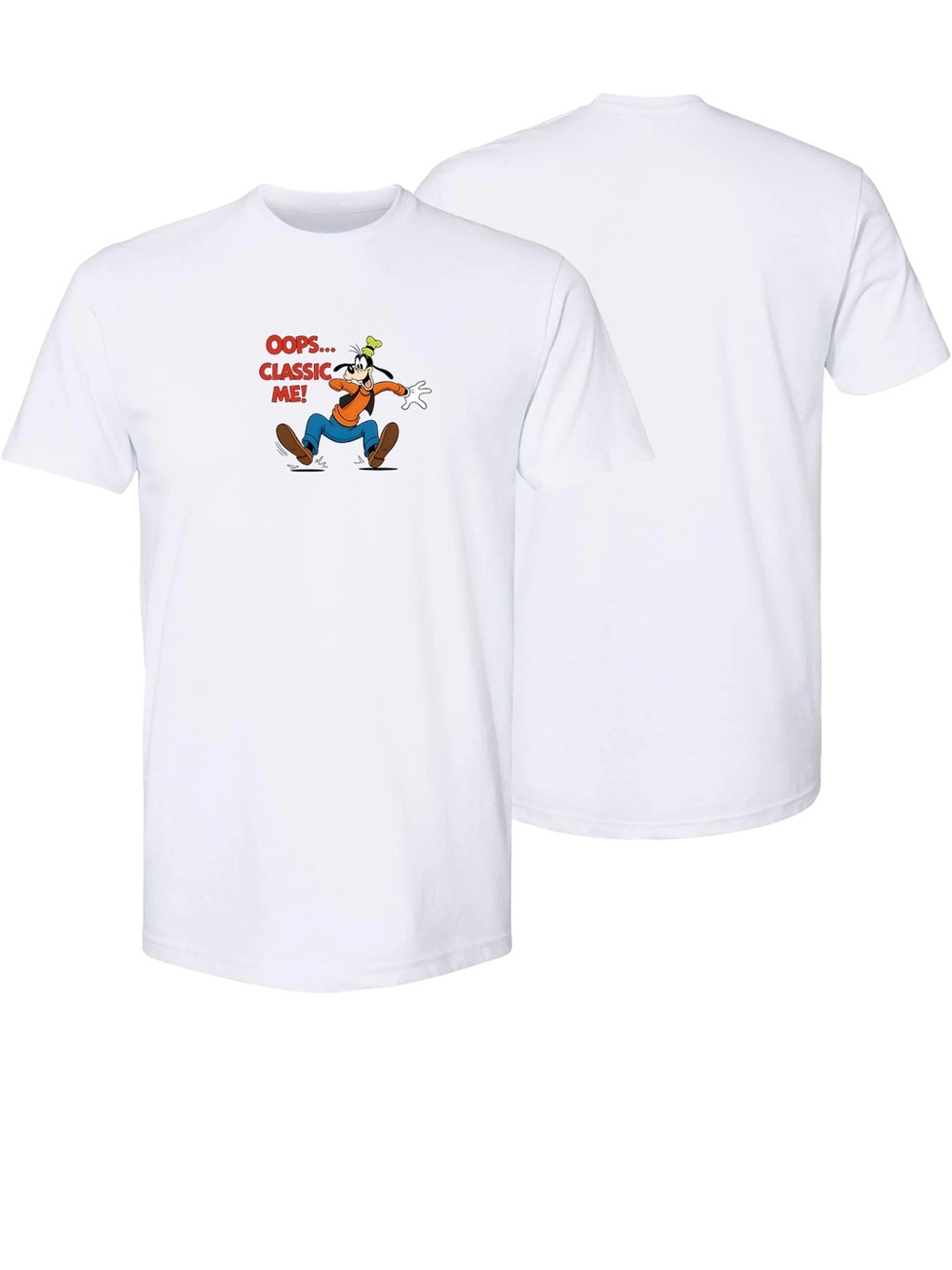 Ops Classic Me! Goofy Cotton T-Shirt White